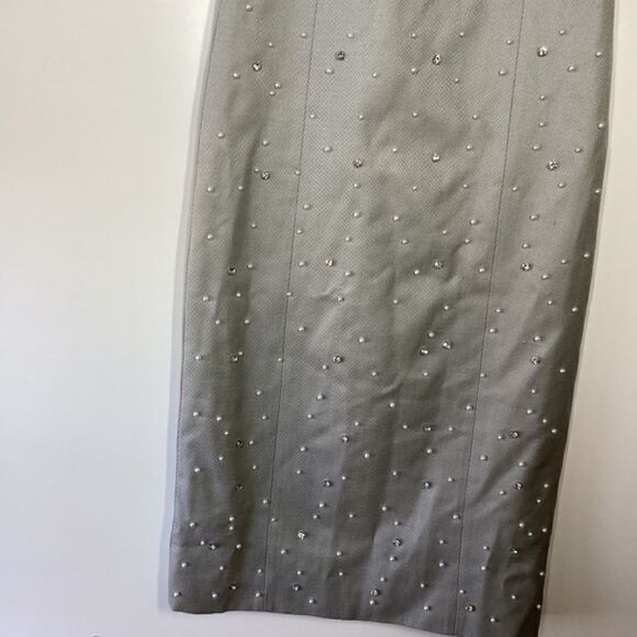Stine Goya Aly Crystal Clusters Rhinestone Sleeveless Gray Midi Dress XXS - Picture 8 of 16